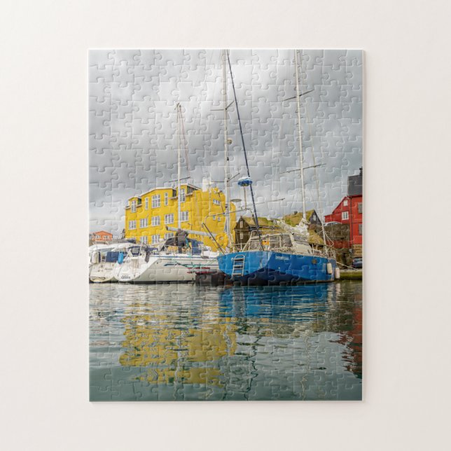 Faroe Islands | Tórshavn Harbour Jigsaw Puzzle (Vertical)