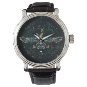 Farohar - Faravahar - Fravashi Marble and Gold Watch