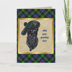 Farquharson Badge & Tartan Personalized Card