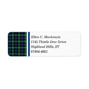 Farquharson Clan Bright Blue and Green Tartan