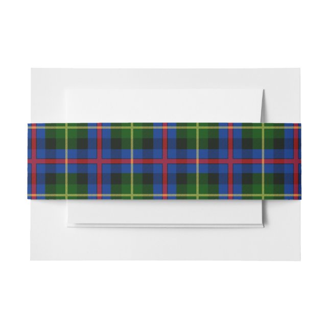 Farquharson Scottish Tartan Belly Band Invitation Belly Band (Front Example)