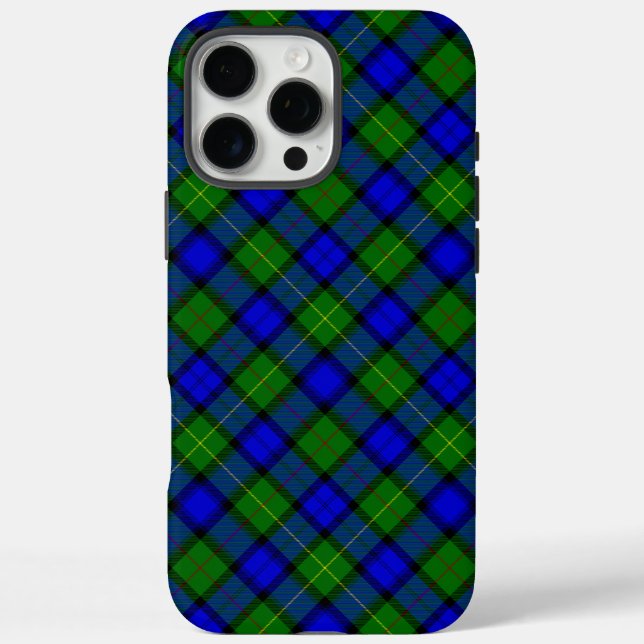 Farquharson tartan blue green plaid Case-Mate iPhone case (Back)