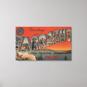 Farragut, Idaho - Large Letter Scenes Canvas Print
