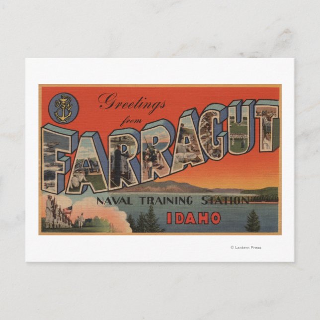Farragut, Idaho - Large Letter Scenes Postcard (Front)