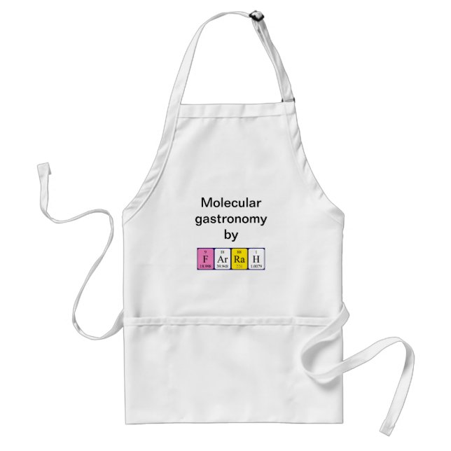 Farrah periodic table name apron (Front)