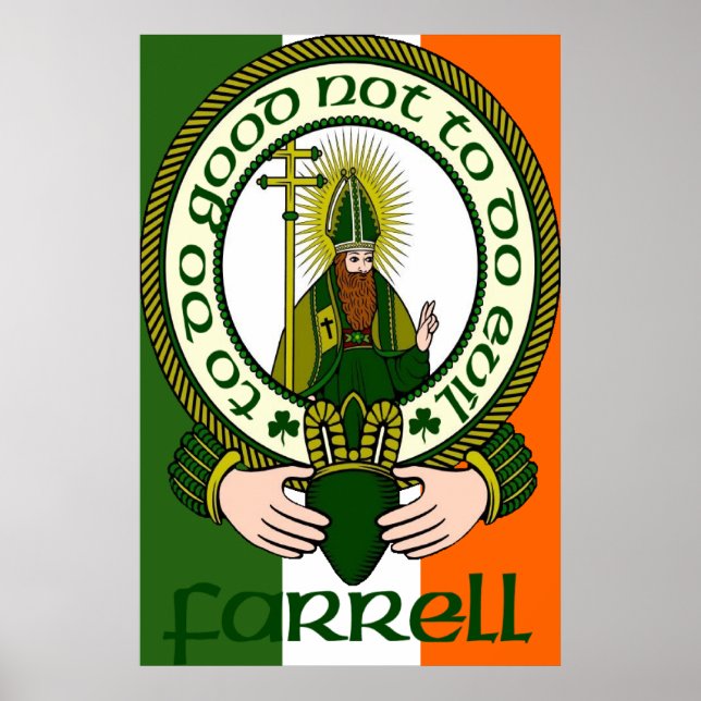 Farrell Clan Motto Poster Print (Front)