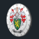 Farrell Coat of Arms Dartboard<br><div class="desc">Get your Farrell surname family crest or coat of arms printed on all these inexpensive gifts. Irish Farrell Family Crest and Farrell Coat of Arms</div>