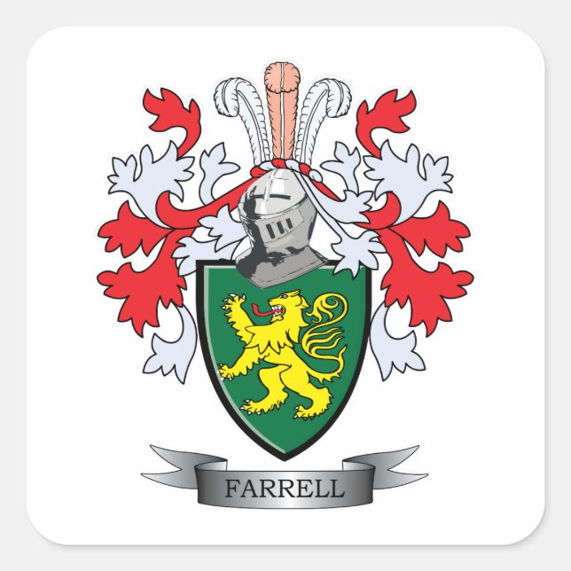 Farrell Coat of Arms Square Sticker (Front)