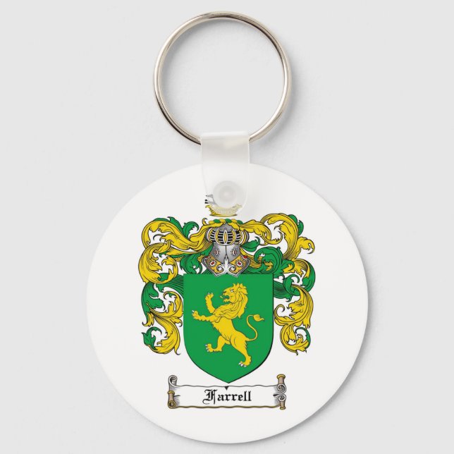 FARRELL FAMILY CREST -  FARRELL COAT OF ARMS KEYCHAIN (Front)