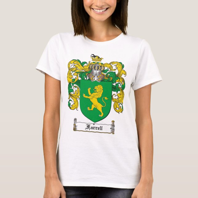 FARRELL FAMILY CREST -  FARRELL COAT OF ARMS T-Shirt (Front)