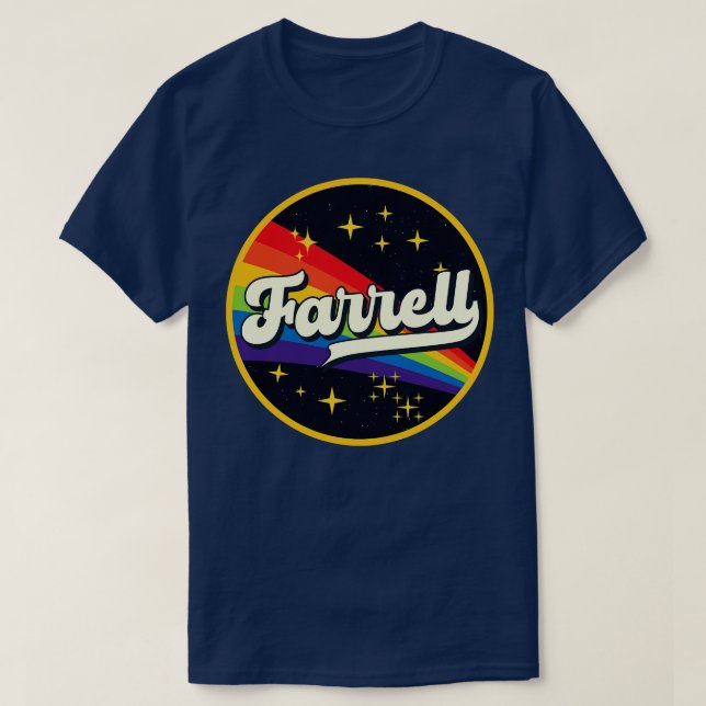 Farrell Rainbow In Space Vintage Style T-Shirt (Design Front)