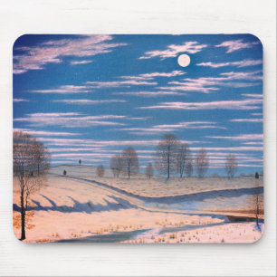 Farrer's Winter Scene in Moonlight: Mouse Pad