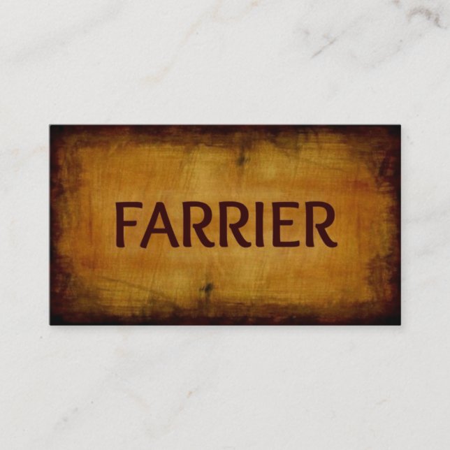 Farrier Antique Brossé Carte de visite (Devant)