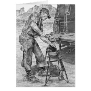 Farrier/Blacksmith Drawing by Kelli Swan