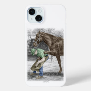 Farrier Blacksmith Shoeing Horse iPhone 15 Mini Case