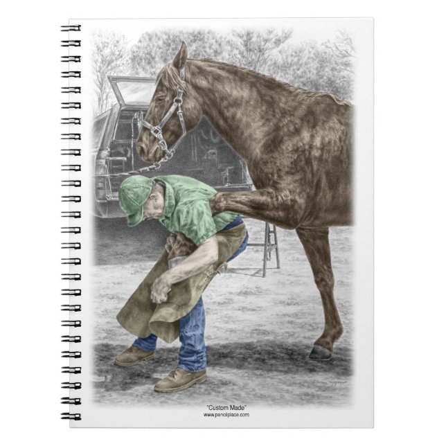 Farrier Blacksmith Shoeing Horse Notebook (Front)