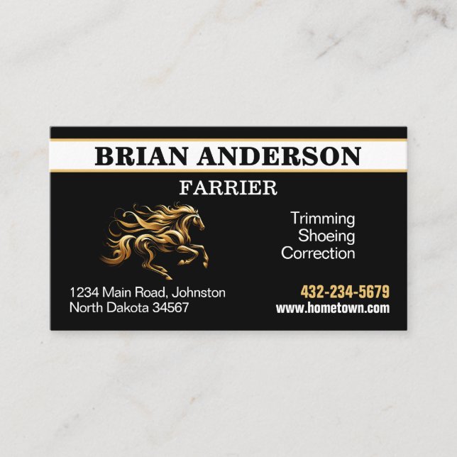 Farrier Business Card (Front)