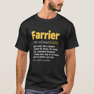 Farrier Definition Horseshoe Equine Shoeing Long S T-Shirt