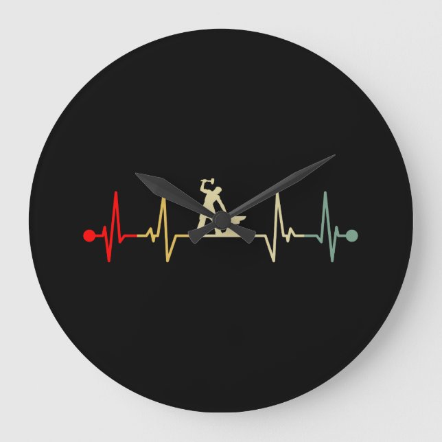 Farrier Heartbeat Design Vintage Large Clock (Front)
