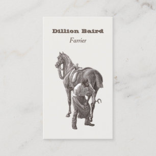 Farrier Horseshoe Carte de visite