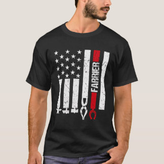 Farrier Horseshoe Hoof Trimming Equine Hoof Care U T-Shirt