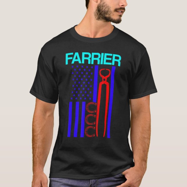 Farrier Horseshoe Hoof Trimming Equine Shoeing  6 T-Shirt (Front)