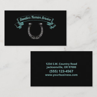 Farrier Horseshoe Service Business Card