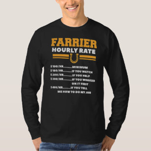 Farrier Hourly Rate Blacksmith Horseshoe Forge T-Shirt