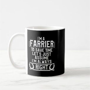 Farrier Right Horseshoe Hoof Trimming Equine Shoei Coffee Mug