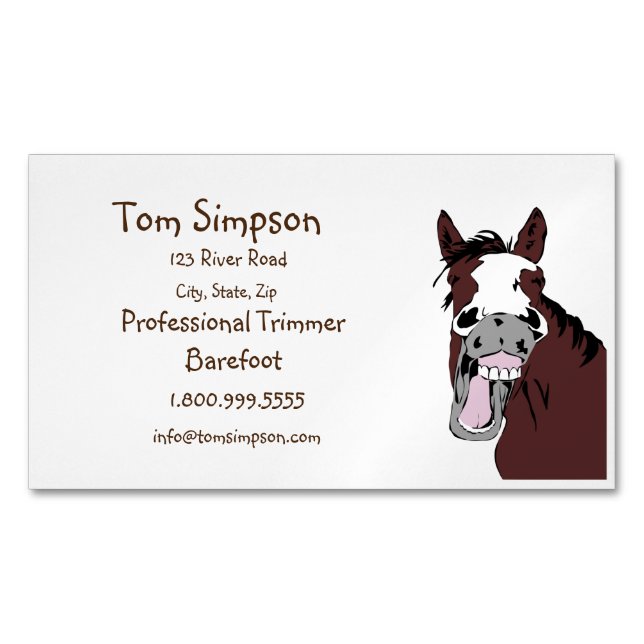 Farrier Trimmer Happy Horse Carte de visite (devant)