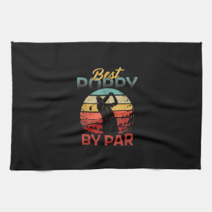 Fars Day Best Poppy Par Golf's Dad Grandpa Men Kitchen Towel