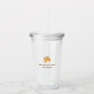 Fart in church acrylic tumbler
