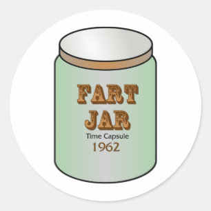 Fart Jar Time Capsule 1962 Classic Round Sticker