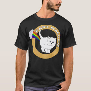 Fart Machine Funny Cat Rainbow T-Shirt