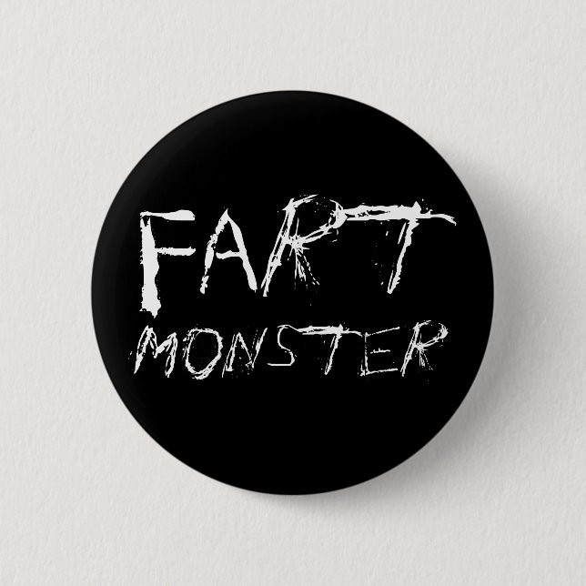 Fart Monster 2 Inch Round Button (Front)
