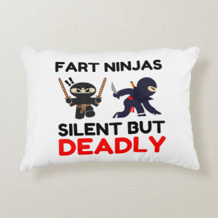 Fart Ninjas Silent But Deadly Accent Pillow