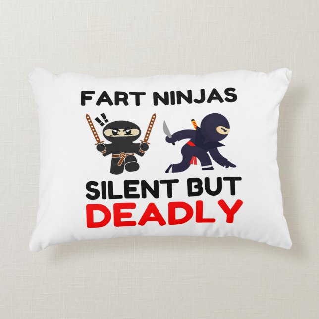 Fart Ninjas Silent But Deadly Accent Pillow (Front)