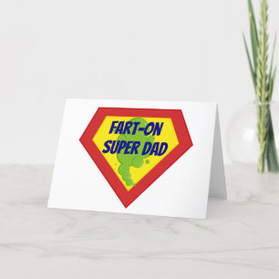Fart on Super Dad Thank You Card