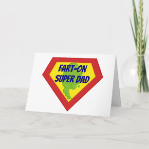 Fart on Super Dad Thank You Card