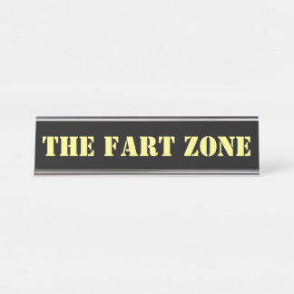 Fart Zone Gag Desk Nom Plaque