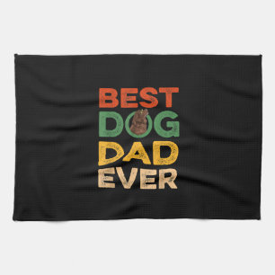 Farther day best newfoundland dog dad ever gifts kitchen towel
