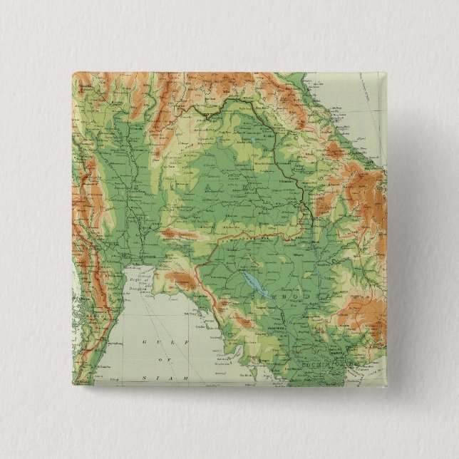 Farther India 2 Inch Square Button (Front)