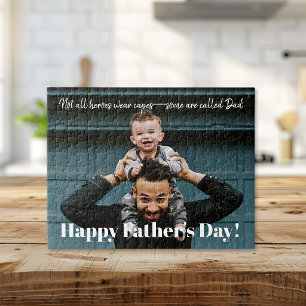Farthers Day Hero Cute Family Photo Personalized Jigsaw Puzzle