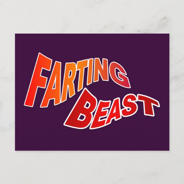 FARTING BEAST - hilarious innuendo humour Postcard (Front)