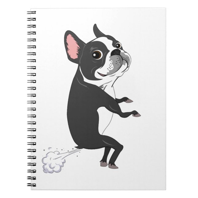 Farting Boston Terrier - Silent but Deadly Notebook (Front)
