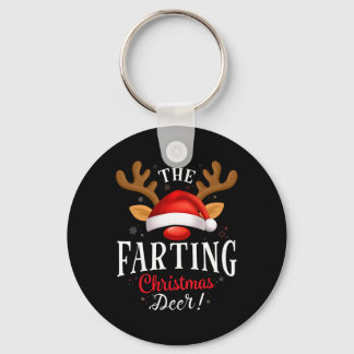 Farting Christmas Deer Pjs Xmas Family Matching  Keychain