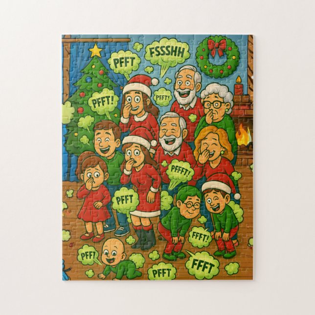 Farting Family Christmas Party  Jigsaw Puzzle (Vertical)