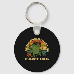 Farting Frog Just Sarcastic I Sometimes Joke Keychain