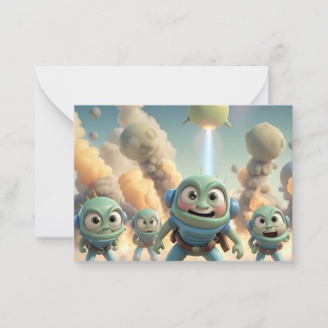 Farting Invading Aliens Card (Front)