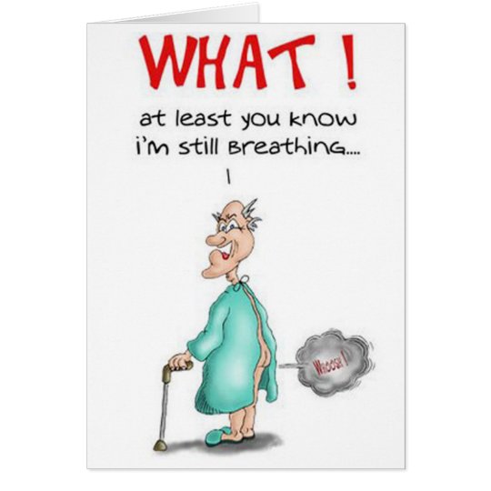 Farting Old Man Card